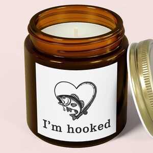 Funny Fishing gifts for him, romantic gifts for fishermen, fishing anniversary gift for fisherman, scented candle for anglers, fishing decor