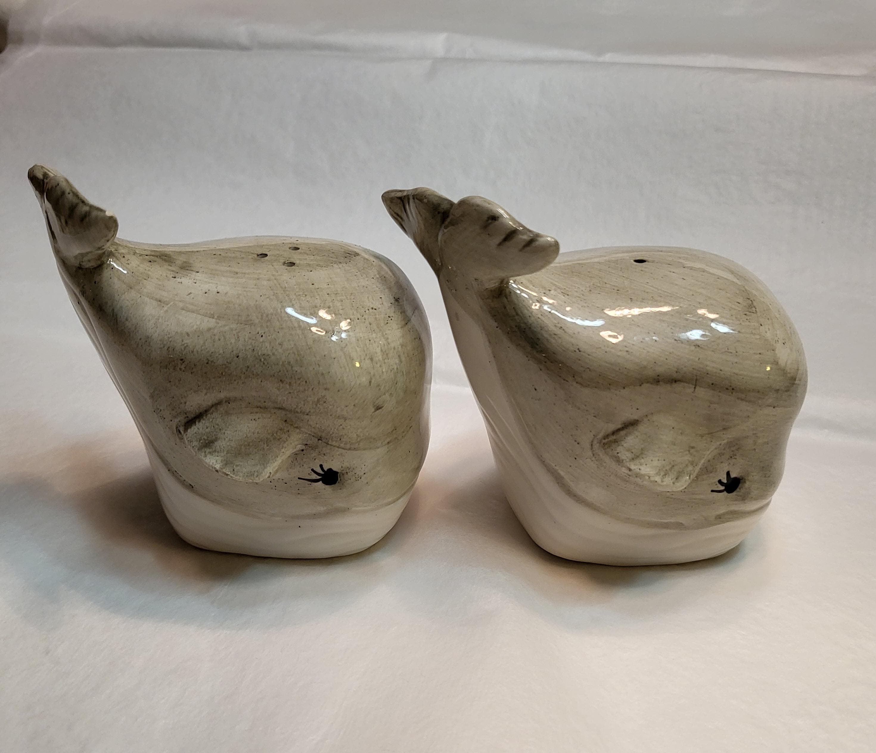 Whale Salt & Pepper Shakers