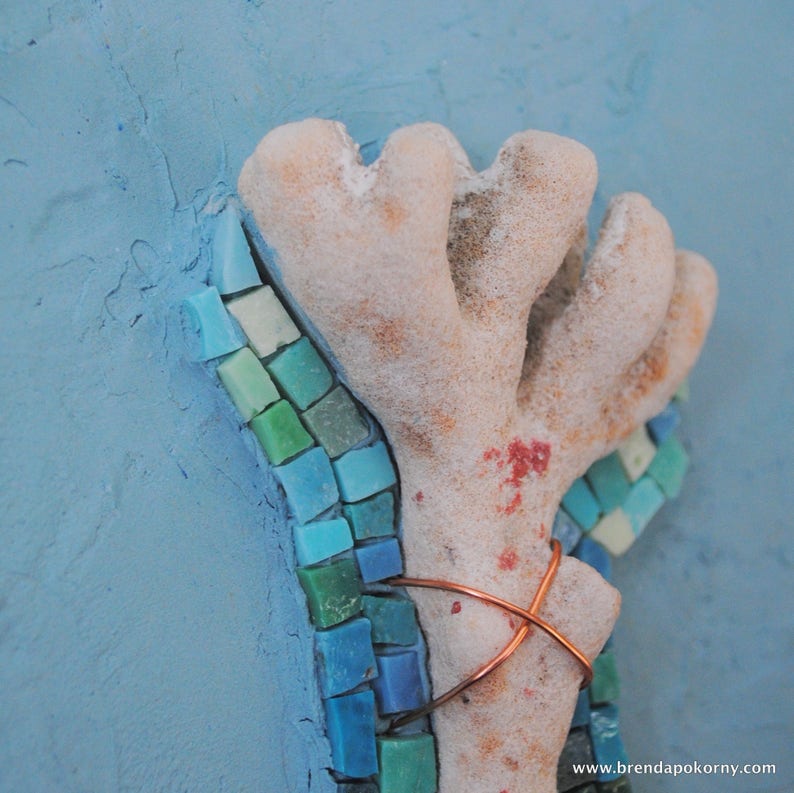 Tamarindo Coral and Mosaic Art by Brenda Pokorny