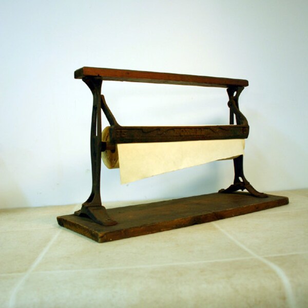 Vintage General Store Paper Roll Cutter / Industrial Paper Cutter