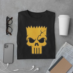 Spiky Skull Shirt - Grunge Cartoon T-Shirt - Edgy Punk Skull Tee - Streetwear Graphic Tee - Unisex Softstyle Shirt Gift for Gamers & Rebels