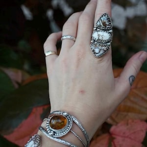 Wild Horse Turquoise Statement Ring - Size 7