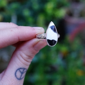 Ring wit buffelturkoois maat 5