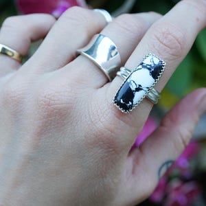 White Buffalo Turquoise Ring {Size 7}