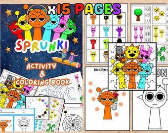 Libro de actividades para niños: Rompecabezas, laberintos y páginas para colorear de Sprunki (Descargar PDF)