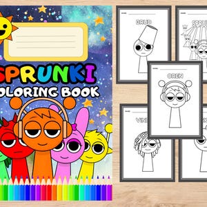 20 Sprunki Characters Printable Coloring Pages A4 Coloring Book Kids Printable Coloring Pages Incredibox All My Sprunki Characters Bundle