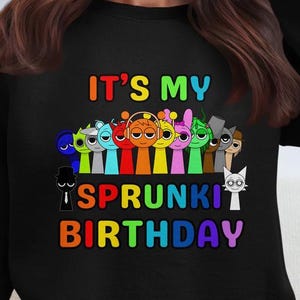 Sprunki Birthday Party PNG, Sprunki Birthday For Boys and Girls Design, Digital Download, Birthday Sublimation PNG