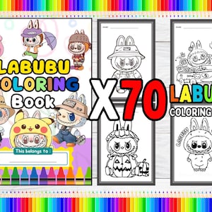 70 LABUBU Malvorlagen Printibal, LABUBU Ausmalbilder A4 Malvorlagen Für Kinder, LABUBU Digitaler Download Labubu Malbuch Pdf