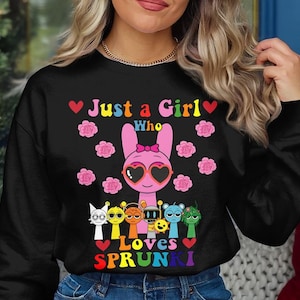 Funny Sprunki, Just a Girl Who Loves Sprunki For Girls Women PNG, Digital Download