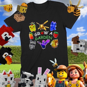 Grow a Garden blox Game PNG | Kids Gardening T-Shirt Design | Grow a Garden Cute Farm Animals Digital Download | Instant Download
