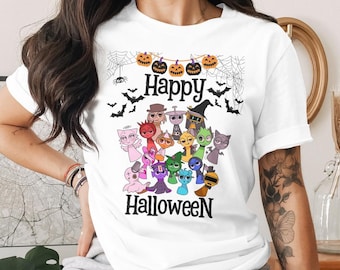 Gruseliges Sprunki Halloween Png Design T-Shirt | Halloween Sprunki Design Für Kinder Kind Halloween Geschenk | Halloween-Party | Sofort Download