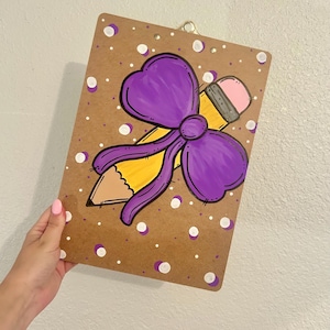 Painted Teacher Clipboard | Painted Clipboard | Teacher Clipboard | Personalized Clipboards