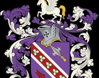 Custom Family Coat of Arms - Digital Art Made to Order