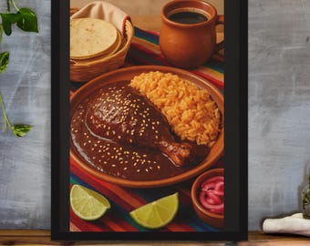 Mexican Kitchen Wall Art – Mole, Beans & Pozole Printable Set – Rustic Latinx Home Decor