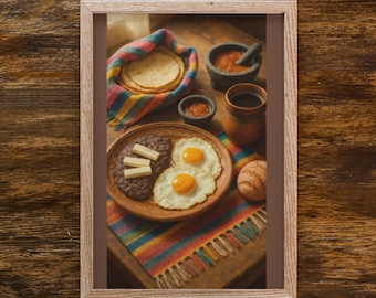 Mexican Breakfast Art Print – Rustic Cocina Decor (Digital Download)