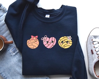 Kawaii Conchas Sweatshirt: Latina Pan Dulce Crewneck - Mexican Sweet Bread