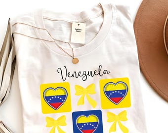 Venezuela Pride Shirt: Venezuelan Flag Heart Tee, Latina Gift