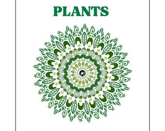 Plants Mandala Coloring Book