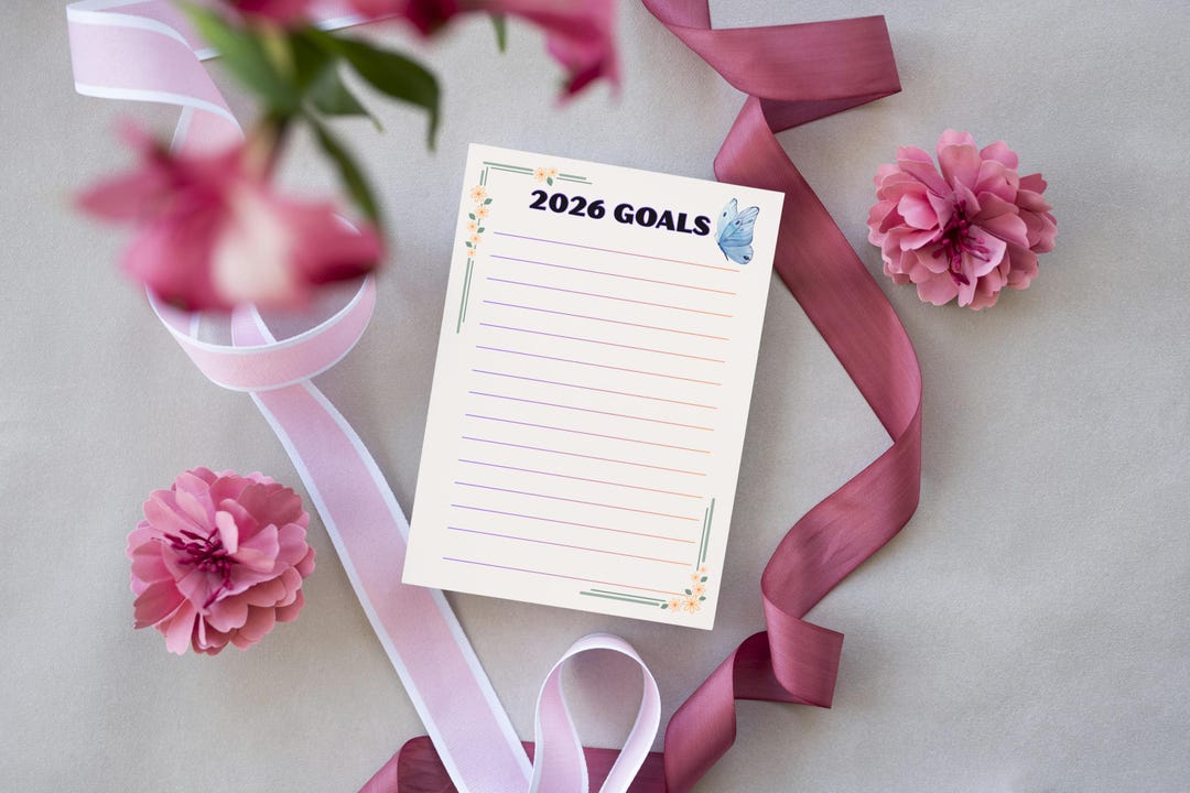 2026 Goals Printable | Goal Setting Worksheet | New Year Planner Page ...