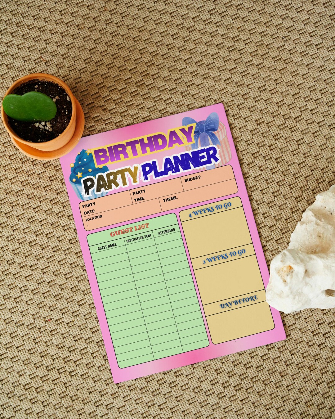 Birthday Party Planner Printable | Party Planning Checklist | Birthday ...