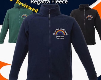 Rainbow Regatta Fleece Personalised | Custom Staff Uniform | Embroidered Hospital Name | Department Name | Custom Name