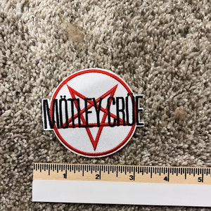 Motley Crue Heavy Metal Hard Rock Band Embroidered Iron On Patch 3&quot; x 2.5&quot;