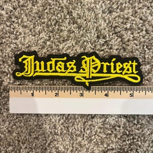 Judas Priest Heavy Metal Hard Rock Band Embroidered Iron On Patch 5.5&quot; x 1.5&quot;