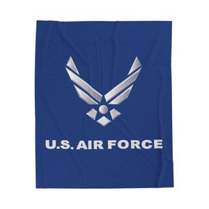 US Air Force Velveteen Plush Blanket - Cozy Warm Throw, Perfect Military Gift, Home Decor, Soft Plush Blanket