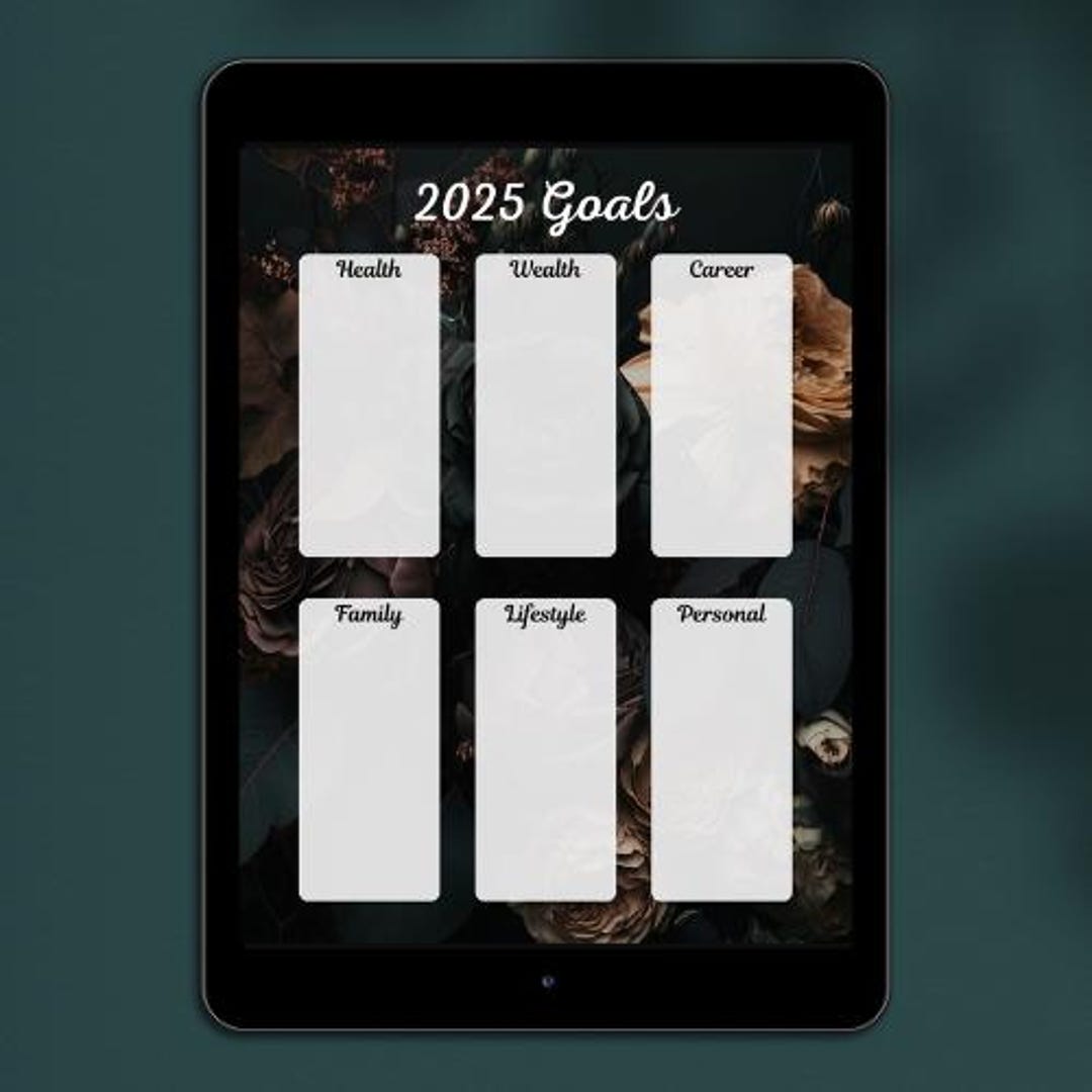 2025 Printable Planner Moody Goth Goal Setting Canva Template PDF - Etsy
