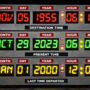 Back to the Future DeLorean Time Circuit Lightbox - Customizable