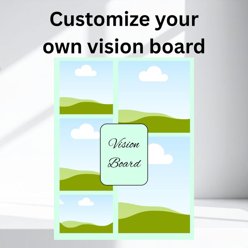 Editable Vision Board Template, Minimalist Dream Board (PDF File) - Etsy