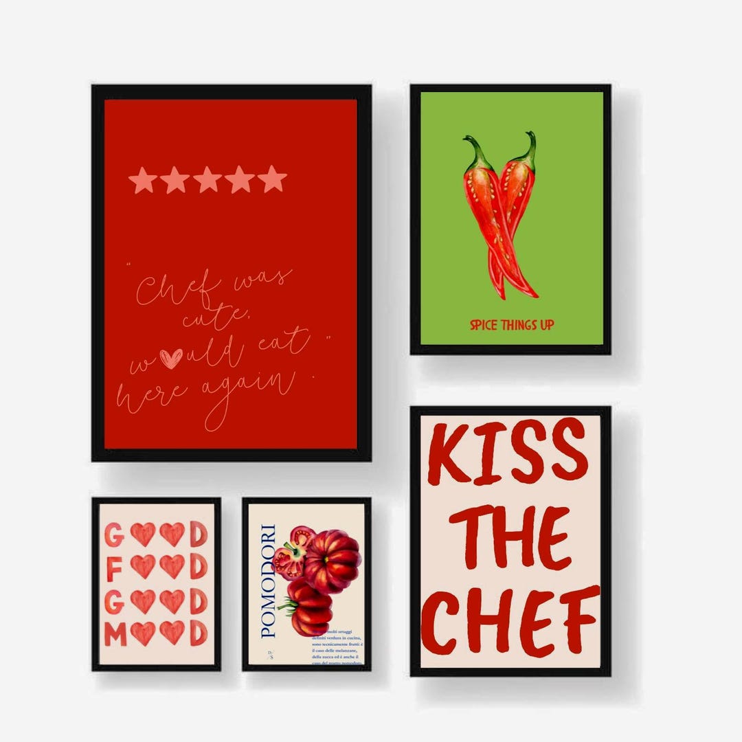100+ kitchen art prints bundle, food & drink wall... Retro Kitchen Art Prints: Kichen Posters (digital Download Set of 5) - Etsy
