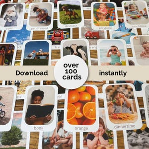 Tarjetas didácticas personalizadas de primeras palabras para niños pequeños: tarjetas de aprendizaje editables, actividades Montessori, herramientas educativas para bebés