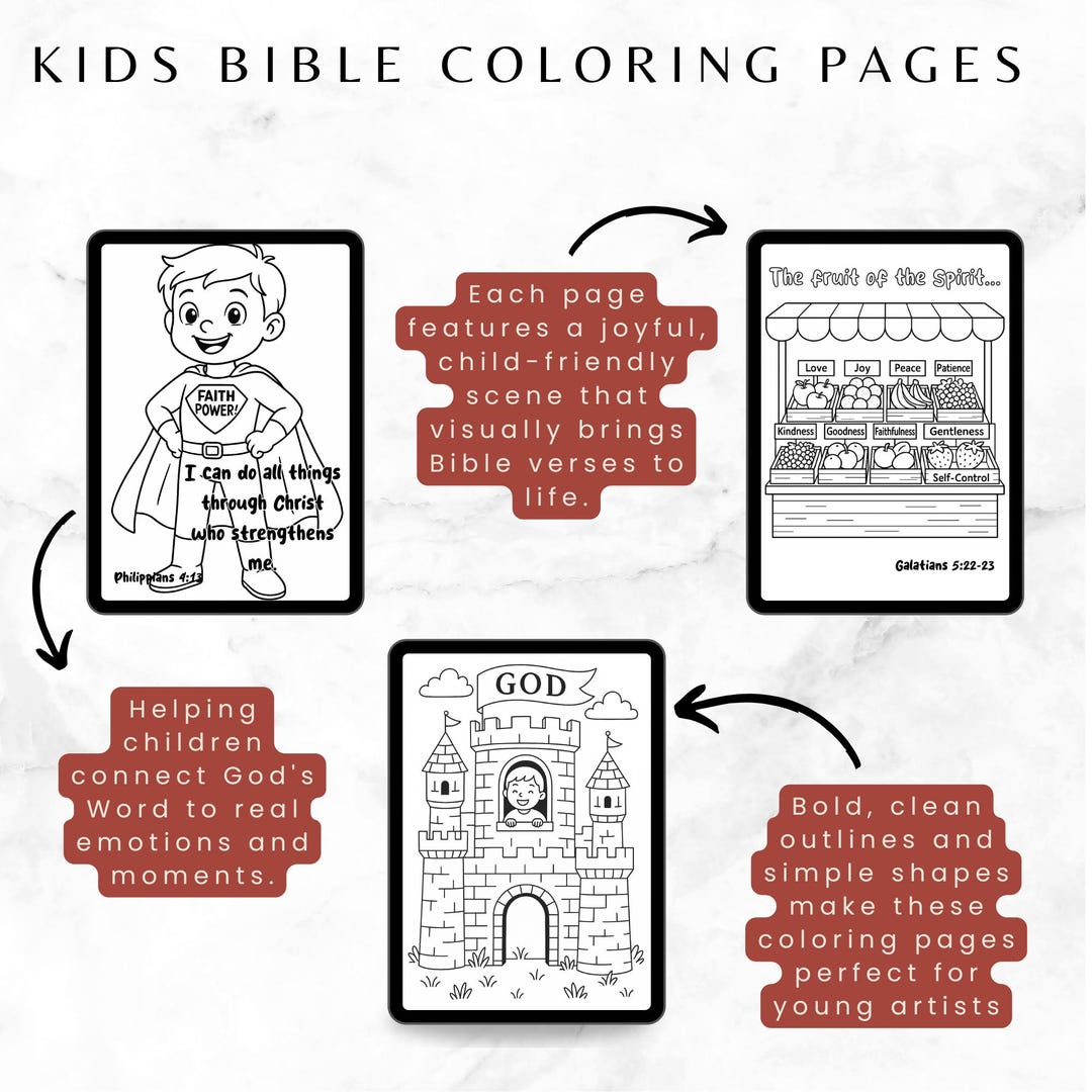 30 Christian Coloring Pages for Kids Bible Verse Sunday School ...