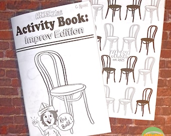 Improv Zine Activity Book - Coloring Pages, Word Search, Fill-In-The-Blanks - Comedy Themed Zine