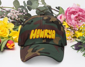 HOWRYA - Dad hat - Camouflage, Spruce, Cranberry, Dark Grey - Made to Order