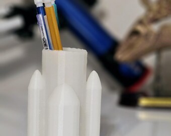 Glow In The Dark Space Shuttle Pencil / Toothbrush / Trinket / Paintbrush Holder Rocket Ship