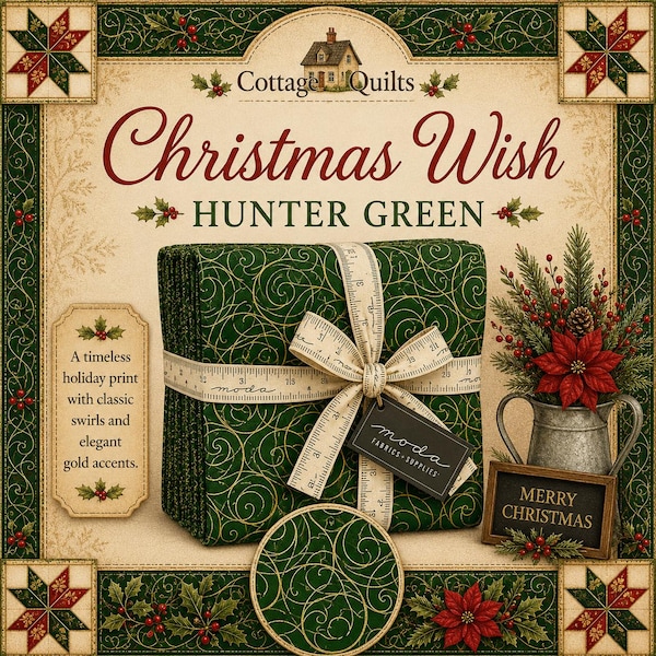 Christmas Wish Hunter Gold Yardage, Hoffman