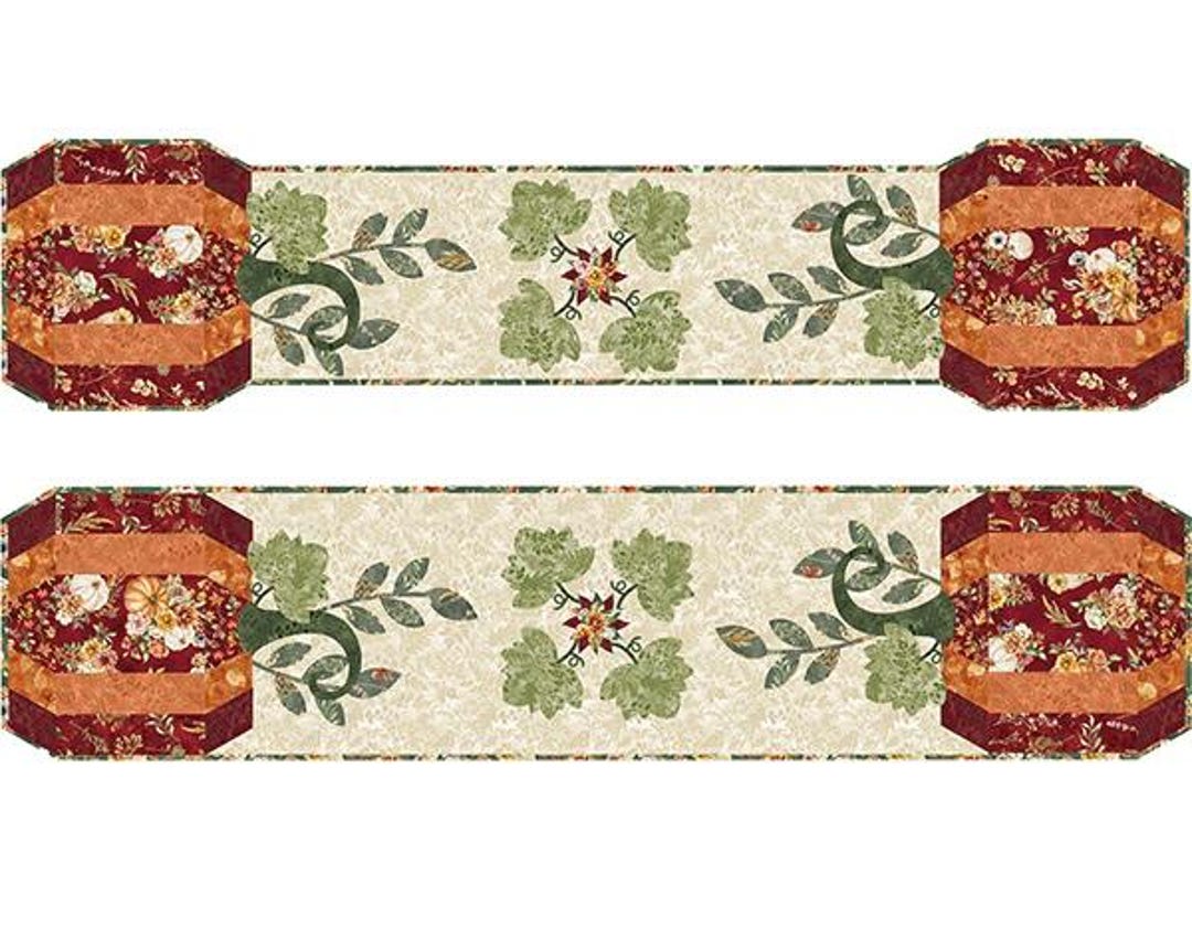 REDUCED. 2 Quilted Pumpkin Table Runner Kit, Fall Harvest Design - Etsy