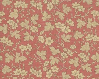 French General Floral Cornouille Red - 1/2 yd. cuts