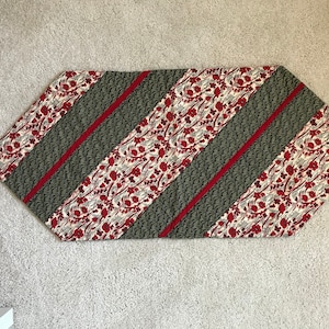 Table Center Piece, Quilted, 34” Long,