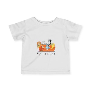 Cute Bluey & F.R.I.E.N.D.S mashup - Infant Tee, Baby Shirt, Kids Gift, Cartoon T-Shirt, Playtime Outfit, Toddler Clothing, Baby Shower