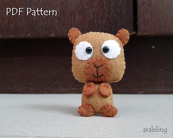 Capybara Plüsch PDF Pattern - Sofortiger digitaler Download