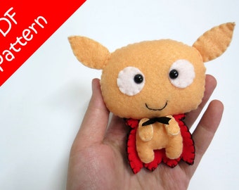 Vampire Plush PDF Pattern -Instant Digital Download