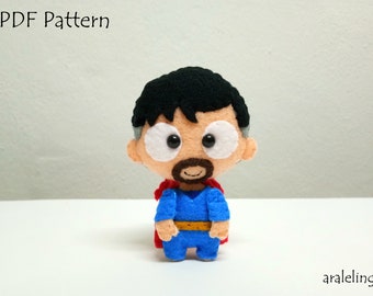 Dr. Strange Plush PDF Pattern -Instant Digital Download