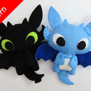 Dragon or Toothless Alike Plush PDF Pattern -Instant Digital Download