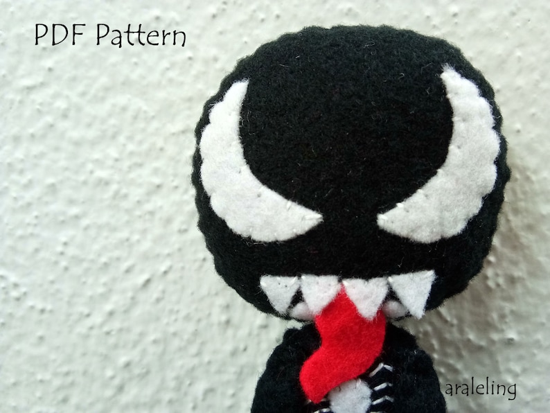 Venom Plush PDF Pattern Instant Digital Download image 3