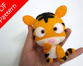 Tiger Plush PDF Pattern -Instant Digital Download