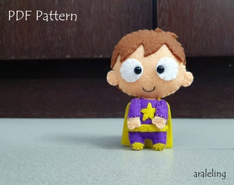 Superkid Plush PDF Pattern -Instant Digital Download