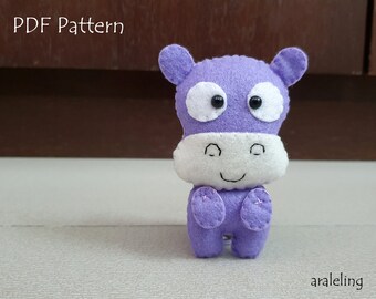 Hippopotamus Plush PDF Pattern -Instant Digital Download